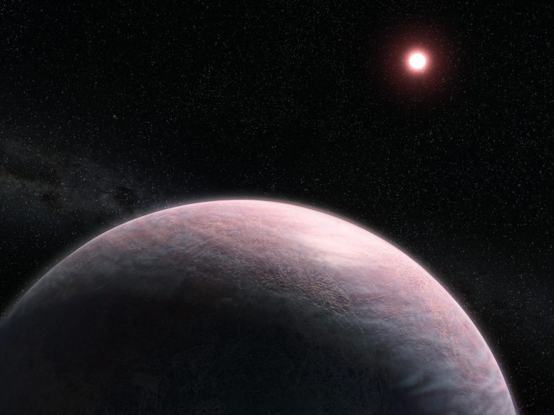 Exoplanet Rocky in orbita attorno a una stella nana rossa